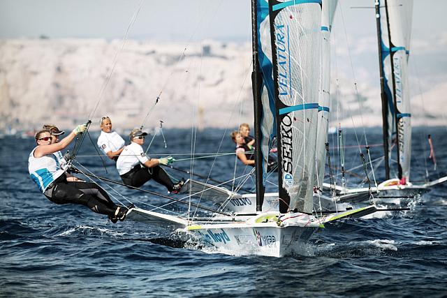 Annemiek Bekkering & Claire Blom WK 49erFX 2013 © Pierick Jeannoutot-30