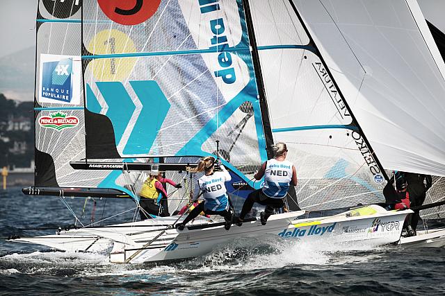 Annemiek Bekkering & Claire Blom - WK 49erFX 2013 © Pierick Jeannoutot-31