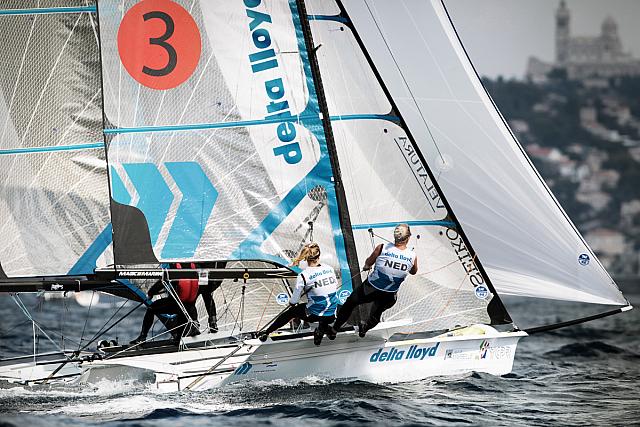 Annemiek Bekkering & Claire Blom WK 49erFX 2013 © Pierick Jeannoutot-32