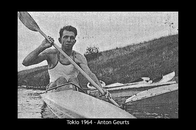 1964 Anton geurts tijdens training op het beatrixkanaal