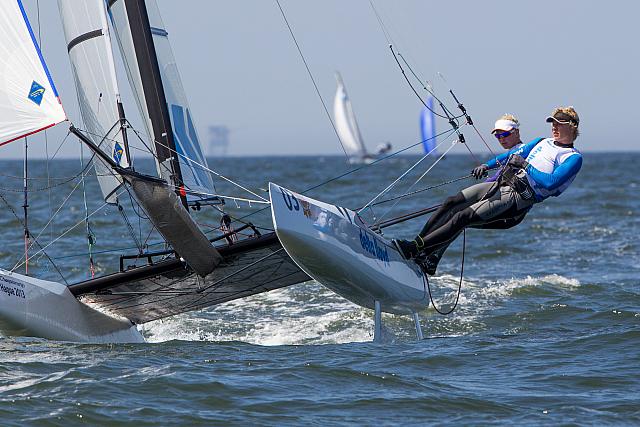 2013 World Championship Nacra 17 Renée Groeneveld en Karel Begemann